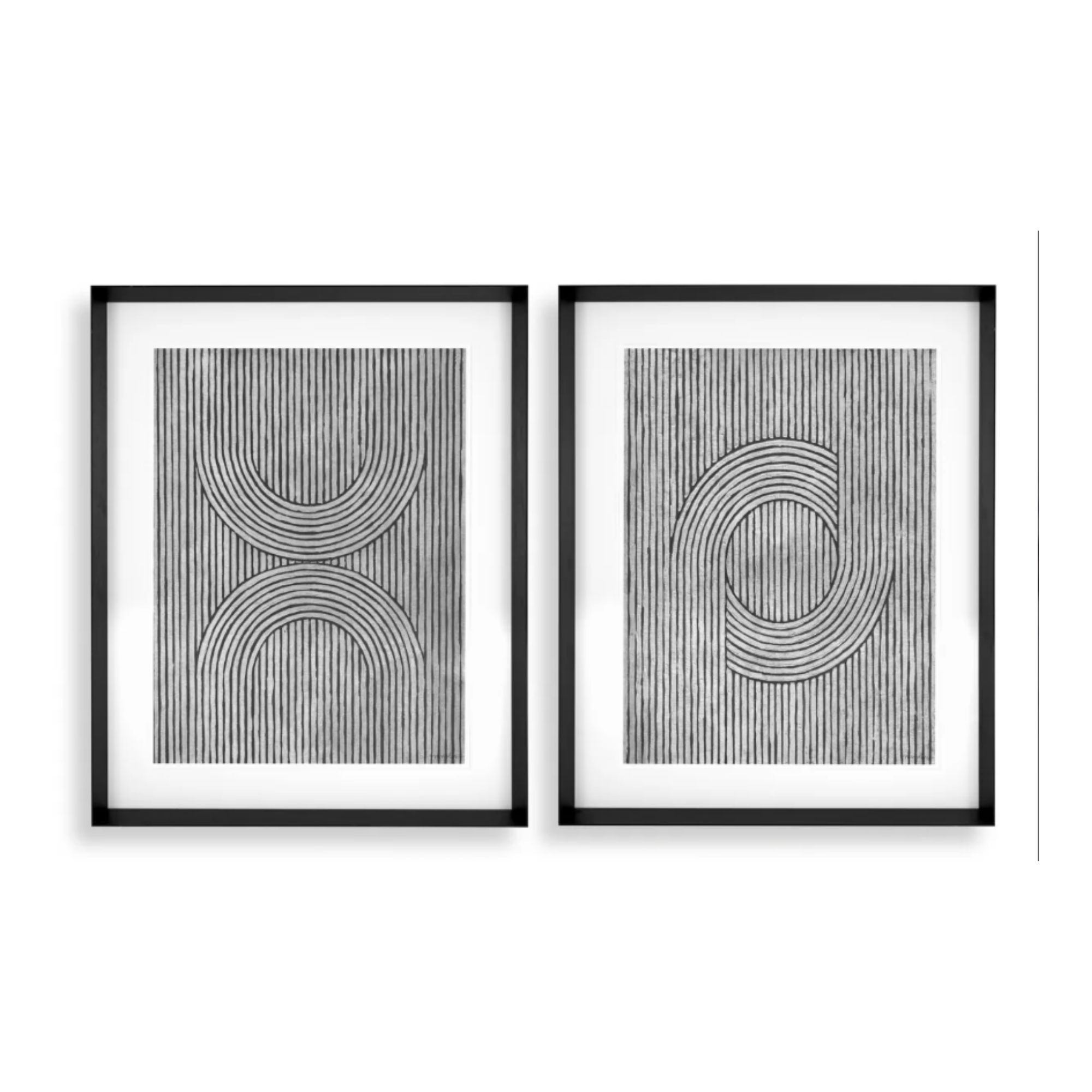 Print Cedar grooves set of 2